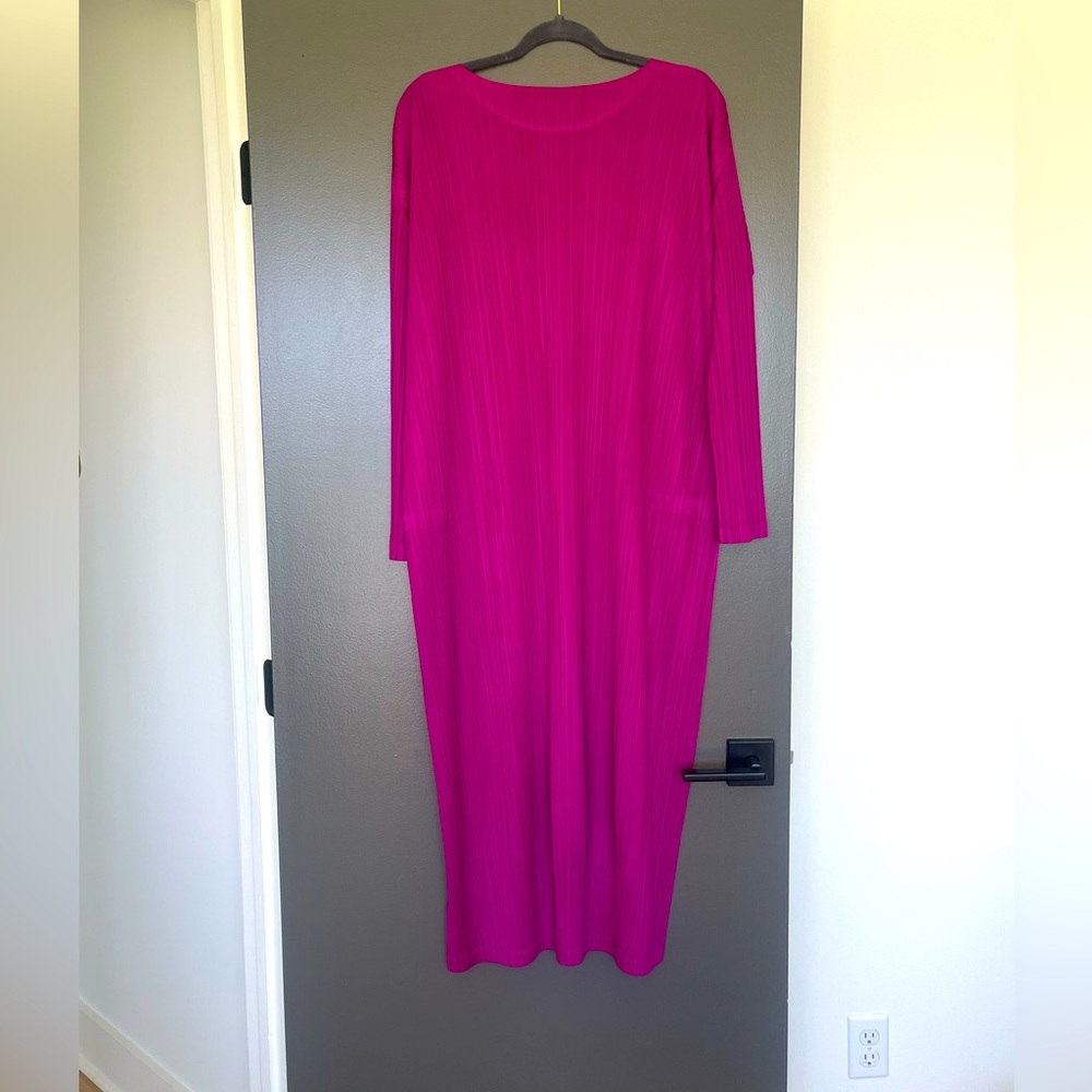Pleats Please Issey Miyake Forward 2 Dress Magenta - Picture 2 of 6